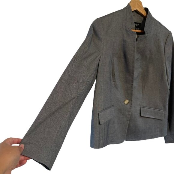 Talbots Women's Gray Blazer Size 10 Petite - Picture 7 of 13